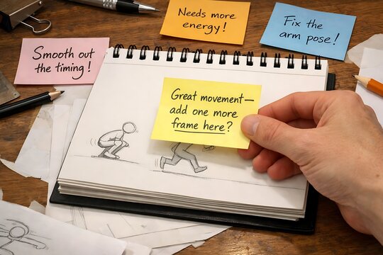 Animation Development with Creative Feedback Notes on a Sketchbook