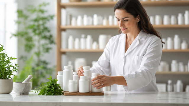 Generic supplements and herbs for liver wellness concept