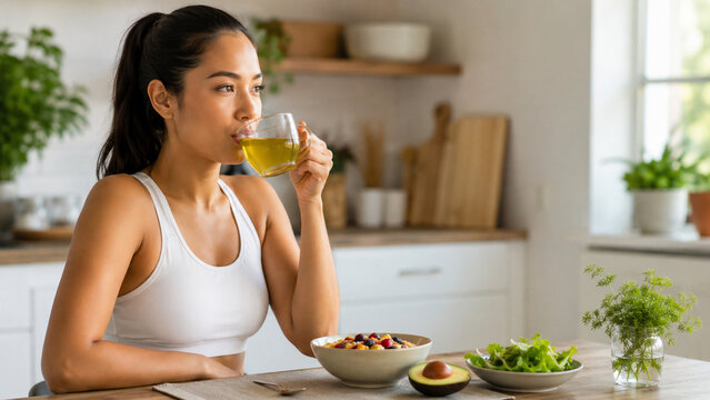 Green tea breakfast routine for liver healthy lifestyle