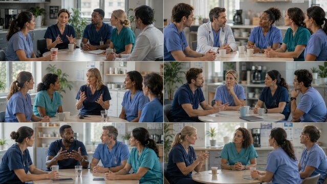 Hospital Staff Mental Health Support Meeting