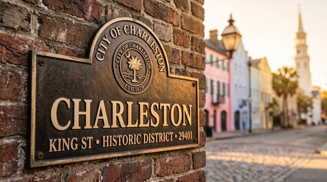 Charleston Historic District Sign on King Street