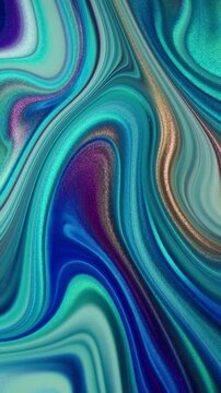Various colorful fluid shapes floating gracefully in space, vertical video featuring abstract liquid motion, vibrant gradients and modern artistic effects