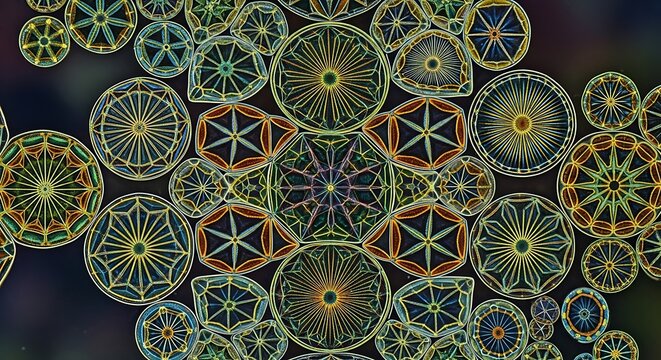 detail of a mosaic of a mosque