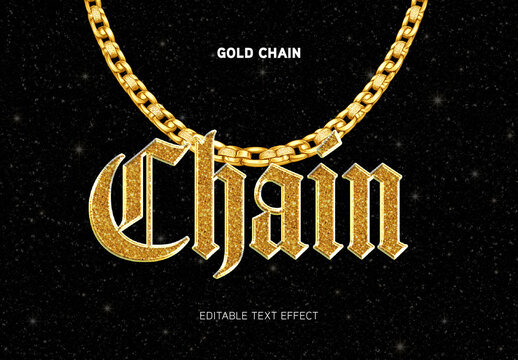 Gold Chain Text Effect