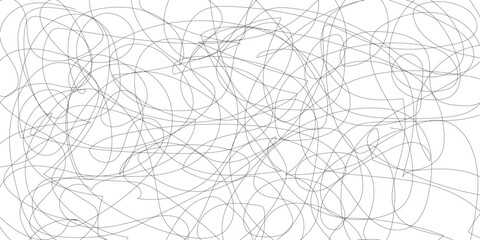 Obraz premium Seamless pattern with gray graphite pencil scribbles. Black and white hand drawn texture. Horizontal background with loose, chaotic pencil strokes. Tangled ball of lines