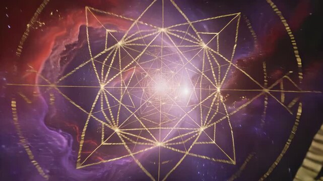 Exploring a celestial realm mystical cosmic dust forming a swirling pattern around a light source Viewing endless deep space.
