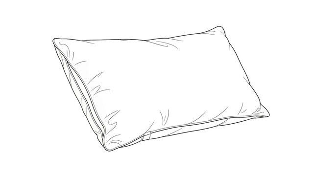 Comfortable white pillow with zipper closure isolated on white background for sleep and relaxation essential home decor item for bedroom.