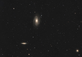 Fototapeta premium Deep space astrophotography of a majestic glowing spiral galaxy