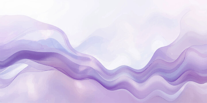Lavender Swirl Abstract serene lavender and white abstract swirls mimic flowing silk or ethereal clouds, creating a sense of calm and gentle movement.