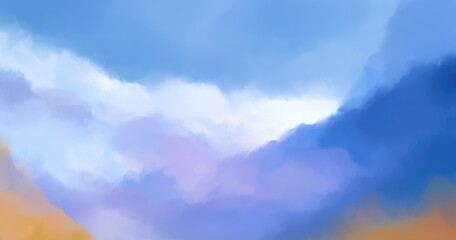 Fototapeta premium Abstract Dreamscape of Soft Clouds and Sky Hues.