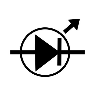 Light emitting diodes symbol 
