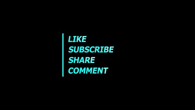Minimalist social media call to action overlay with cyan text