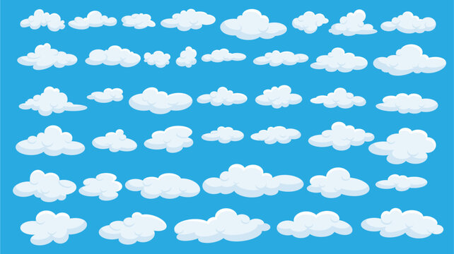 Seamless Blue Sky Cloud Pattern