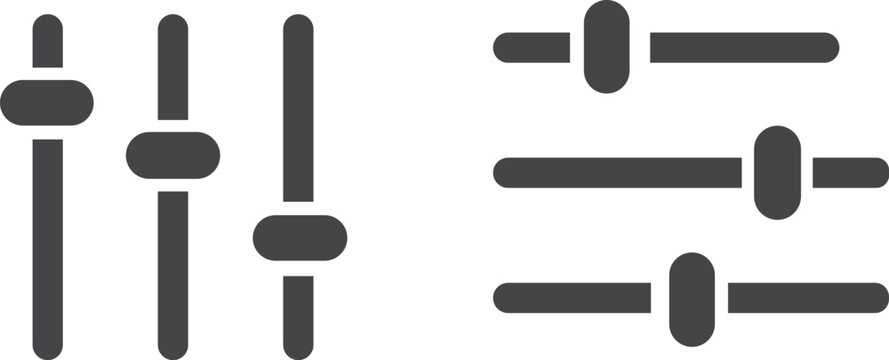 Set of six black mathematical symbols on for math and design