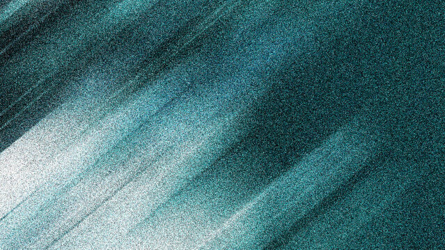 Teal blue noisy grunge texture background with grainy diagonal abstract brush strokes and dark wallpaper design