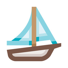 Watercraft sailing vessel ship sailboat boat vector illustration © edt