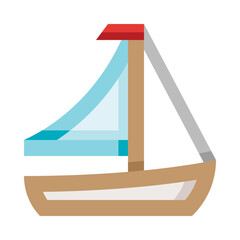 Watercraft sailing vessel ship sailboat boat vector illustration © edt