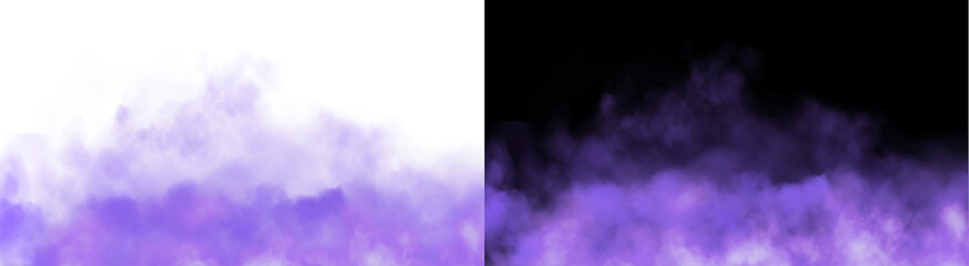 PNG of Soft purple smoke swirls creating a mystical atmospheric effect with vibrant violet hues and glowing gaseous textures on transparent background © Rafiqul