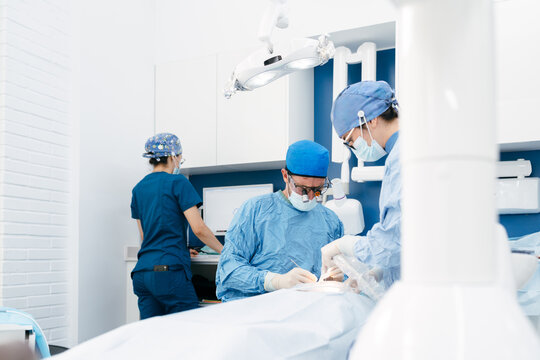 Surgical Team Operating in Clinic