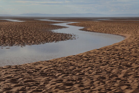 Low tide on Fundy bay, Nova Scotia region, Canada