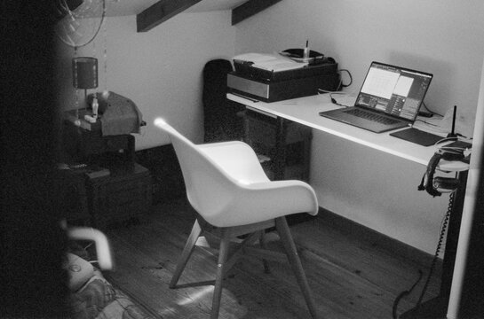 Compact Attic Home Office