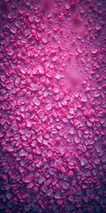Obraz premium Gently falling petals form a soft, hazy mosaic, a serene, high-angle vista bathed in twilight hues, tranquil, floral