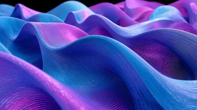Abstract futuristic background with glowing orange and red smooth fluid wavy translucent shapes