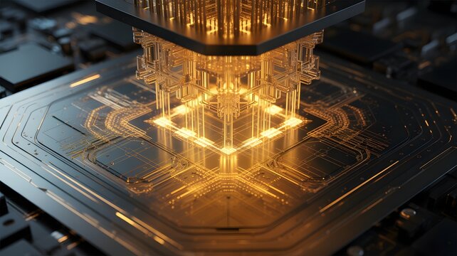 Golden quantum computing microchip architecture