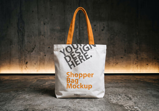 Canvas Cotton Shopper Bag Mockup
