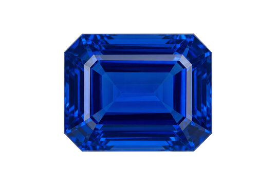 Exquisite Rectangular Deep Blue Sapphire Gemstone