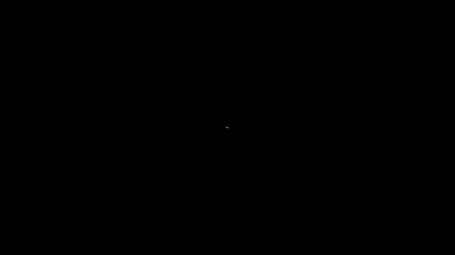 Red share button icon with white arrow animation appears on the center of the dark screen for digital video footage