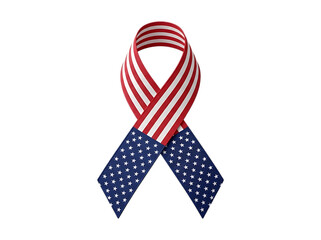 Fototapeta premium American labor day awareness ribbon isolated on transparent background
