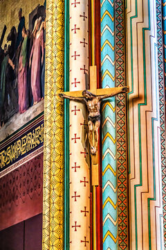 Crucifix Basilica Saint Germain des Pr&eacute;s Church Paris France