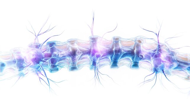 Amyotrophic Lateral Sclerosis ALS 3D Medical Infographic Displaying Motor Neuron Degeneration, Progressive Neurodegenerative Disorder Affecting Brain and Spinal Cord Nerve Cells, Motor Function Loss 