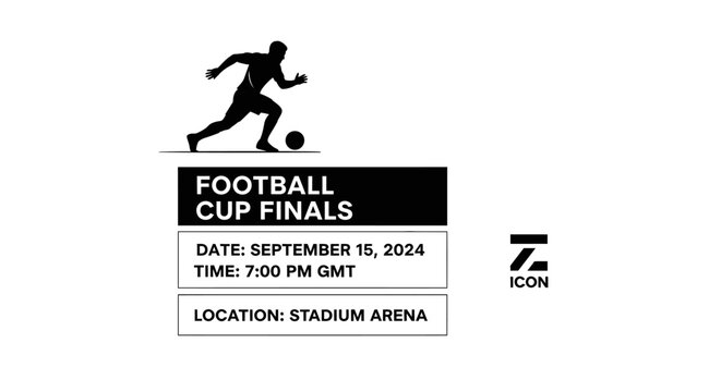Football Cup Finals Event Schedule Illustration.