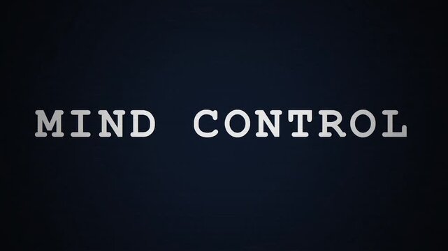 Retro Glitch Mind Control Text on Analog CRT Screen with Static Noise Effect