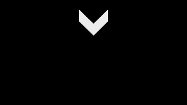 White Arrow loop animation Down direction concept.arrow icon concept .4k video