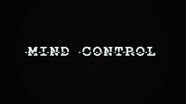 Mind Control Text Motion Graphic with Minimalist Retro Typography