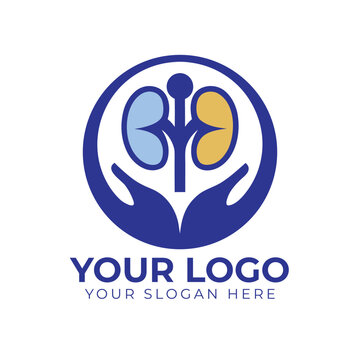 Modern Kidney Care Vector Logo Design For Professional Medical Healthcare Branding Identity