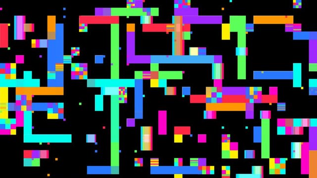 4K Fast Datamoshing Pixelation Transition Alpha Channel