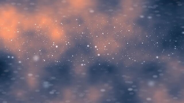 Soft glowing particle dust floats gently across a cinematic warm and cool atmosphere in a serene loop ideal for mindfulness and titles