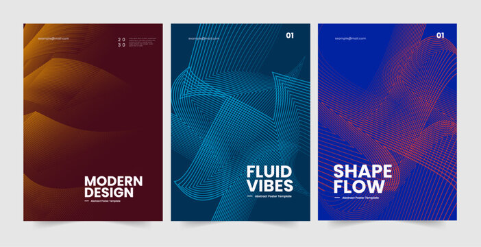 Modern Poster Design, Parametric Surface Poster Design, 