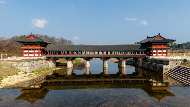 Woljeonggyo Bridge over the Namcheon River in Gyeongju