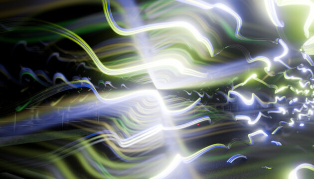 Abstract neon lights creating a dynamic visual effect