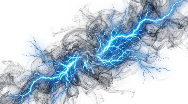blue smoke on white background
