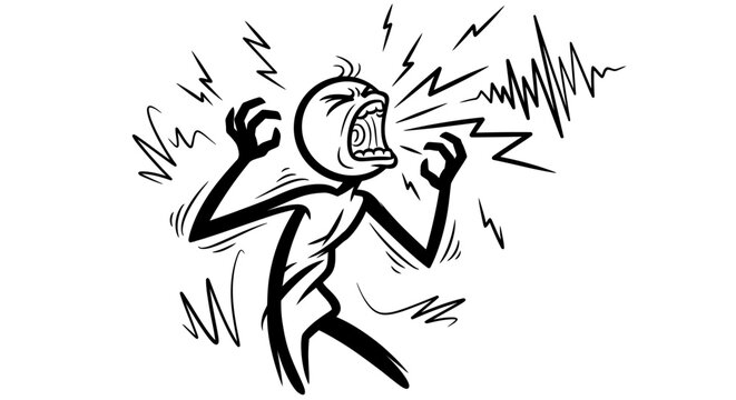 A person expressing extreme anger and frustration.