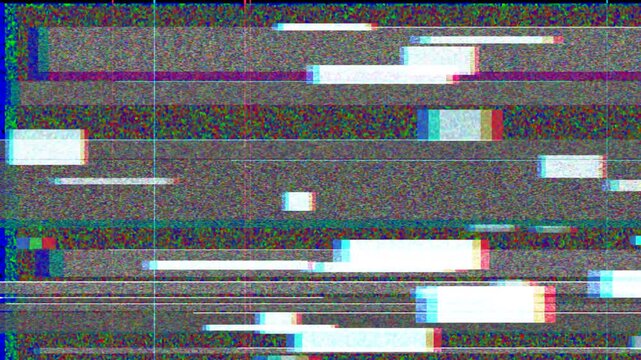 4K Extreme RGB Screen Tearing Digital Static Alpha Channel