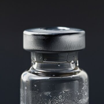 Extreme closeup shot of generic vaccine vial stopper texture Canon EOS R5 100mm Macro f8