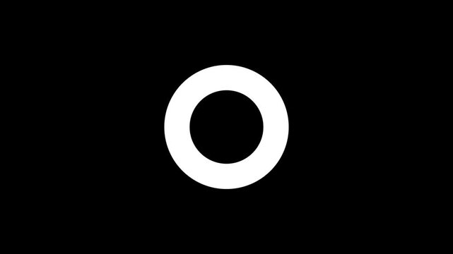 Looping circle burst animation, single and triple ring motion, shiny line blast effect, transparent background with alpha channel, ellipse bursting on black screen background, 4k video