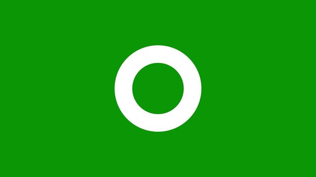 Looping circle burst animation, single and triple ring motion, shiny line blast effect, transparent background with alpha channel, ellipse bursting on green screen background, 4k video